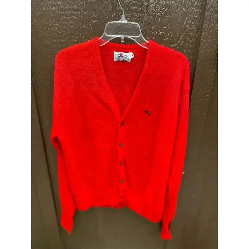 Red Cardigan Sweater